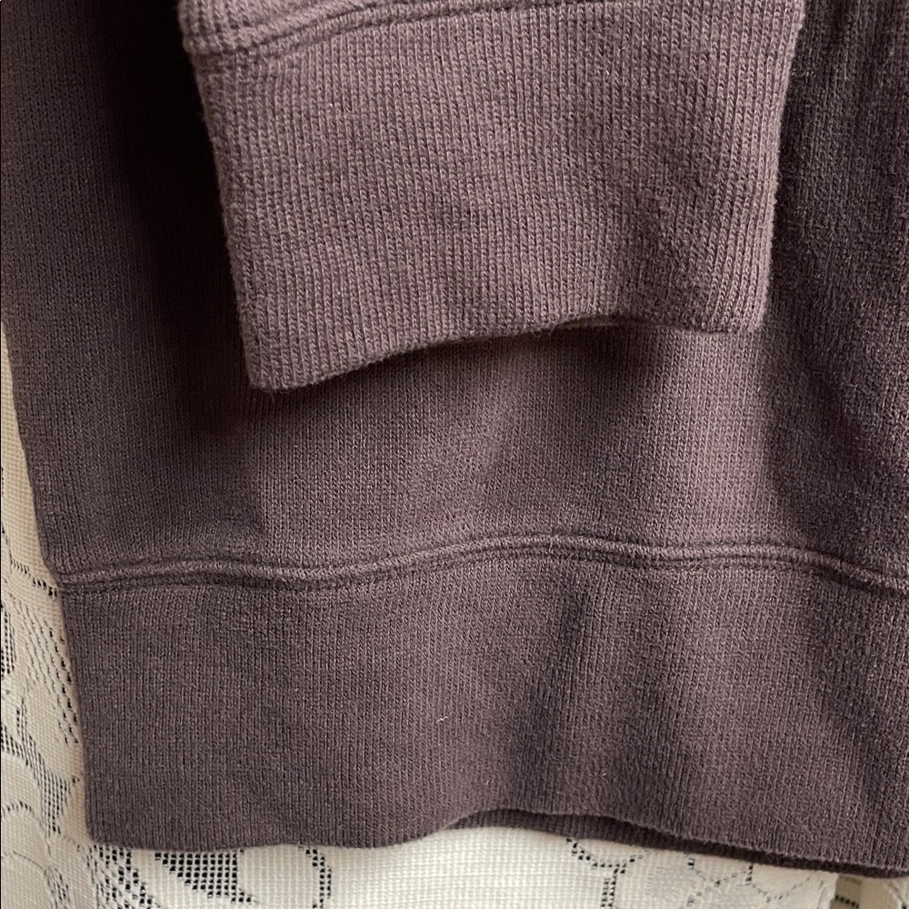 Lands' End Men's Dark Brown Zip-Up Sweater 100%Cotton - Picture 4 of 8
